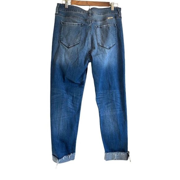 Kancan Jeans Womens Blue Denim High Rise Button Fly Cuffed Ankle - Picture 7 of 7